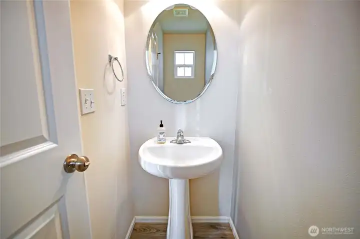 Half bath on main level.