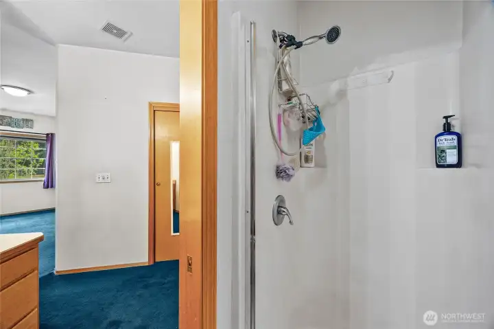 Primary bath with walk in closet