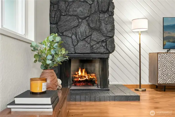 Woodburning fireplace | Freshly painted matte black