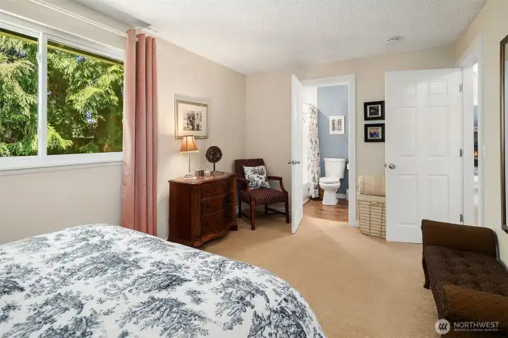 Primary has door to full bath