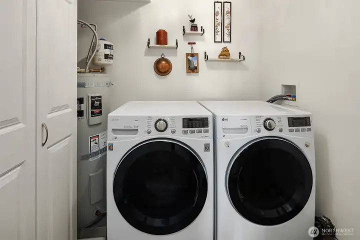 Laundry room - washer and dryer convey with house