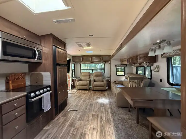 4 Season trailer has 2 bump outs, electric and propane heat and A/C 4 Season trailer has 2 bump outs, electric and propane heat and A/C
