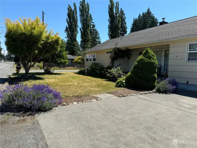 Beautiful flowers all around this great home...