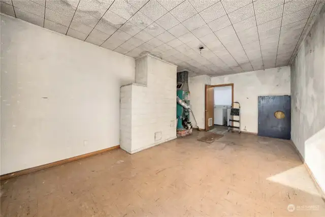 Looking back toward the laundry area.