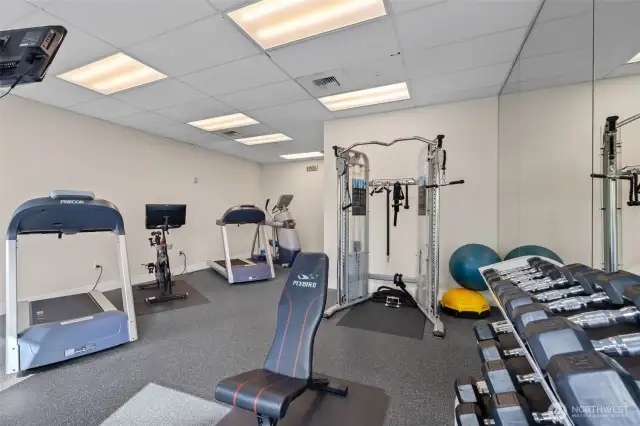 On site gym for residents.