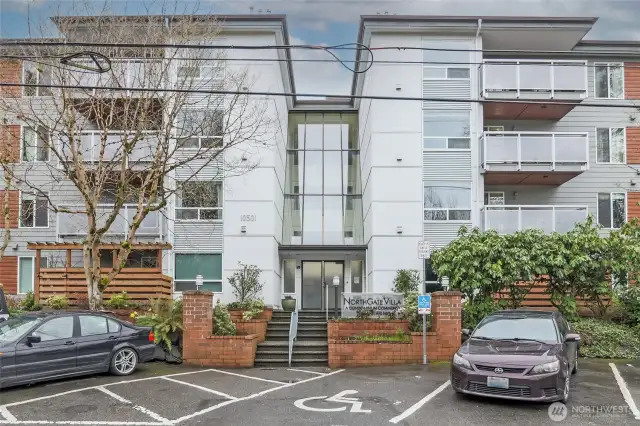 Guest parking in front of building