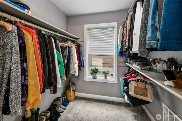 Primary walk-in closet