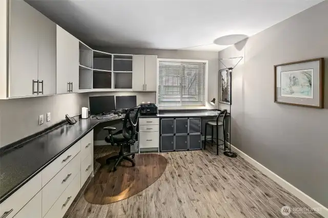 Second bedroom with closet (not shown).  Currently has built-in CA Closet system in it.  Could be removed and made back into a bedroom.  Or just bring in a bed and leave as is.