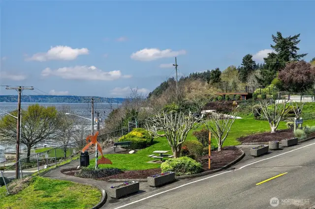 Looking off your unit 101 west towards Puget Sound and the Olympic Mountains.
