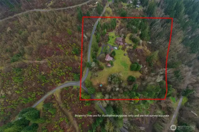 Property includes a slice on the other side of the road.