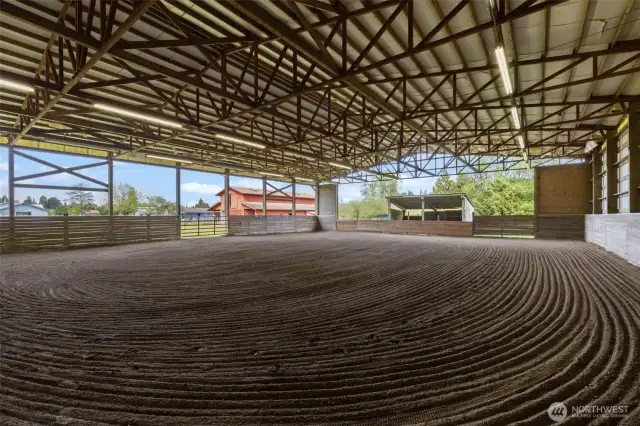 A beautiful space for training or riding when it's raining out!