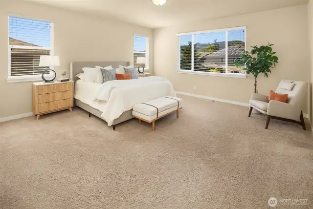 Gorgeous XL Primary Suite with lots of natural light