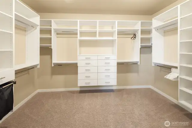HUGE Primary Suite WIC with custom closet