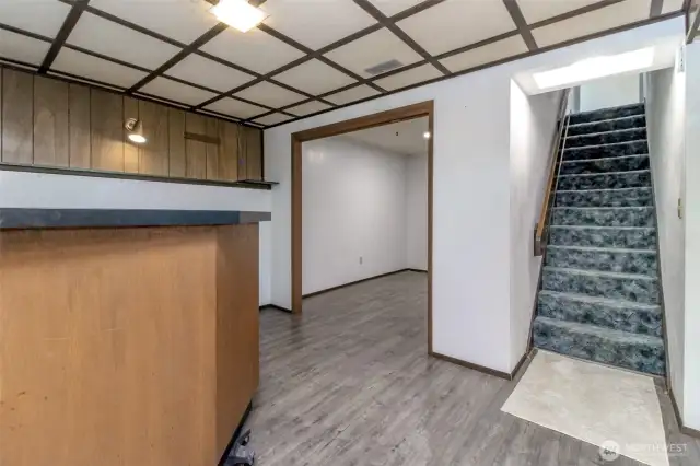 Lower level rec room.