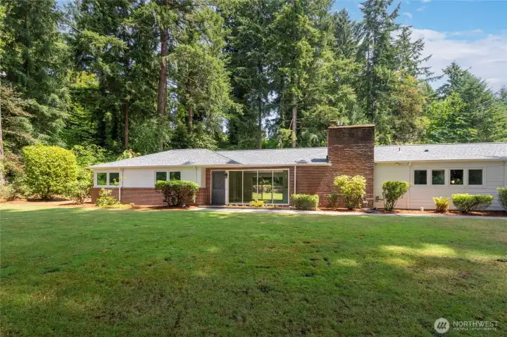 View from the left side of the house looking back.