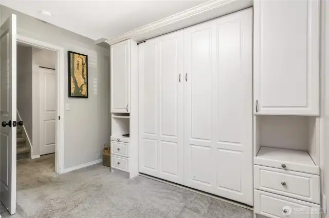 Bedroom/Office on the Lower Floor with Murphy Bed