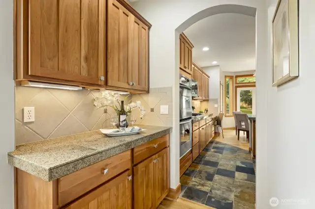 Or step through the butler's pantry...
