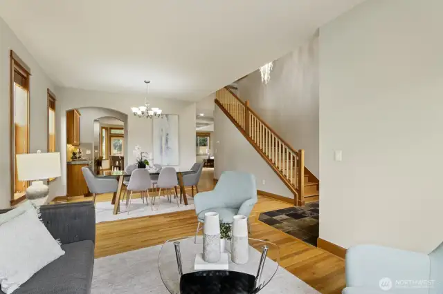 Great space off the entry and then up the stairs we go!