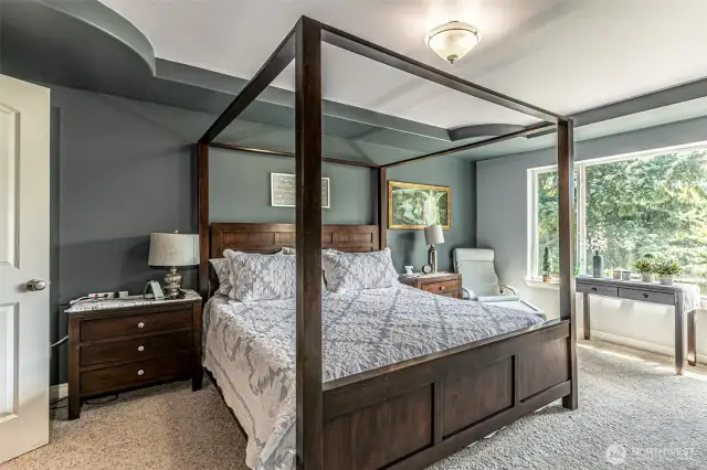 Primary Bedroom with coved ceiling