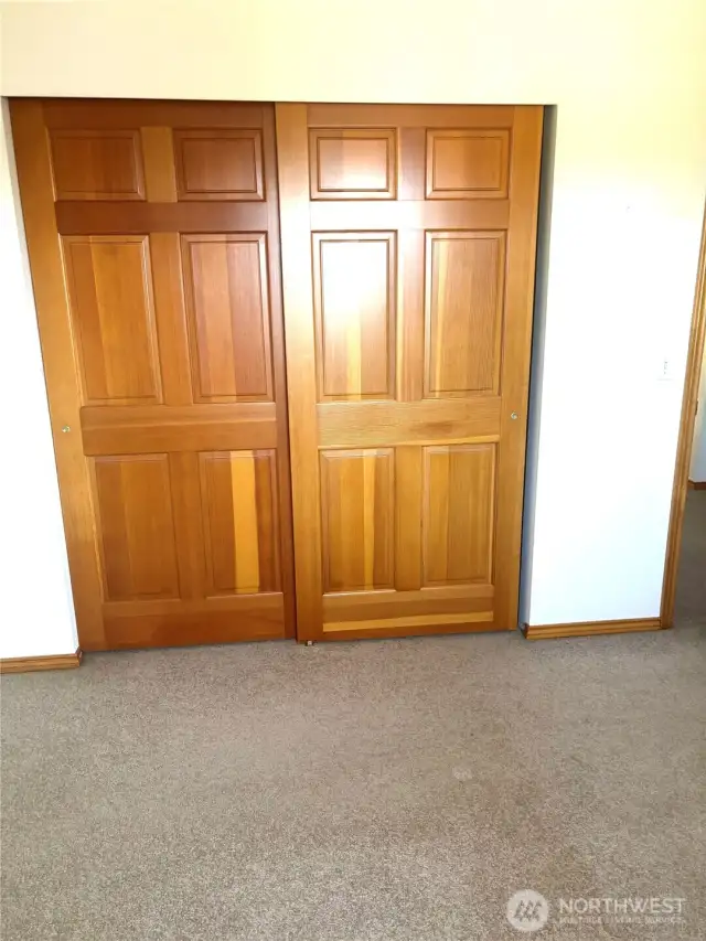 Wood closet doors