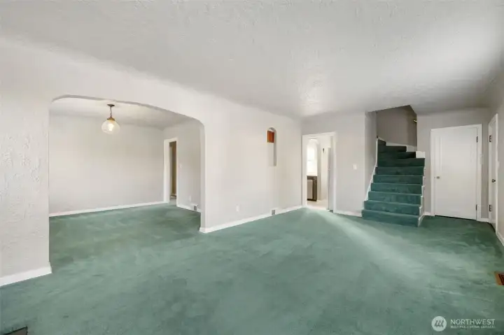 Formal Dining Room Adjacent to Living Room