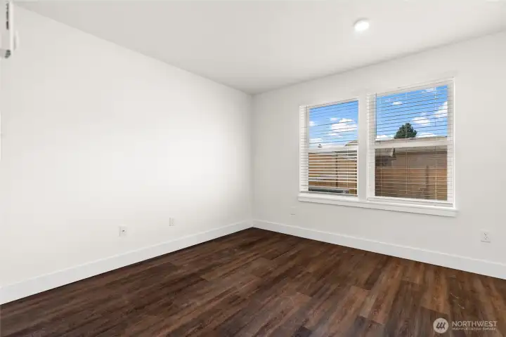 Pictured here is the first bedroom, located on the ground floor of the home!