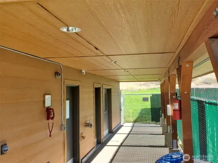 Community restroom, laundry facility for owners use. Fenced Pool area.