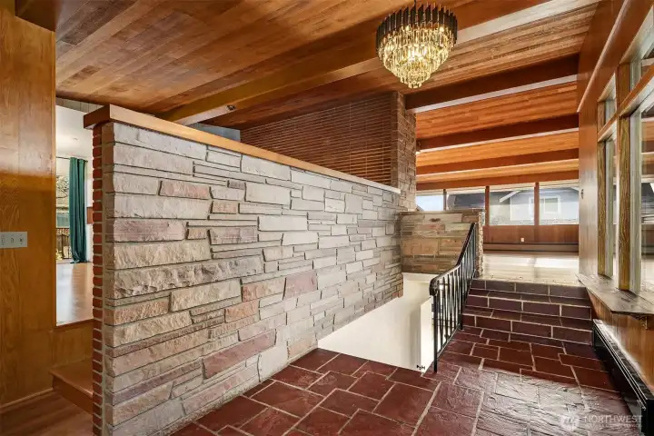 This stunning Mid Century home is a textural masterpiece.