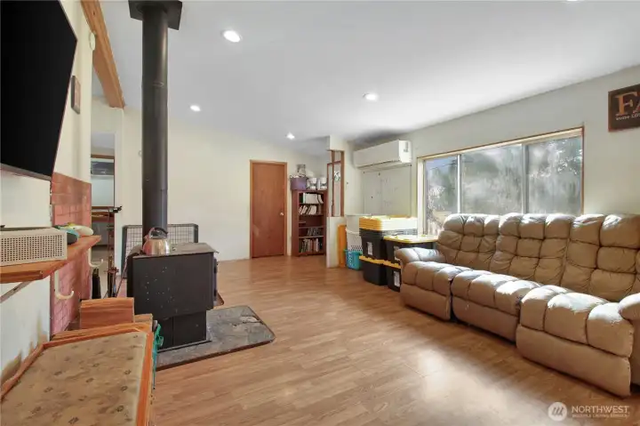 Living Room - with wood stove