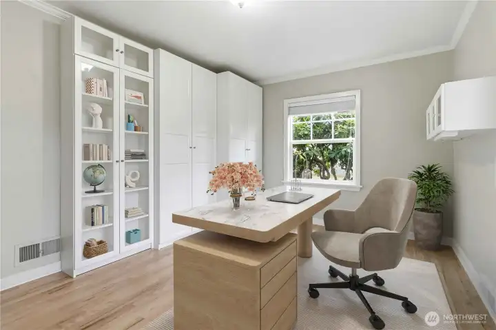 Virtually staged bedroom