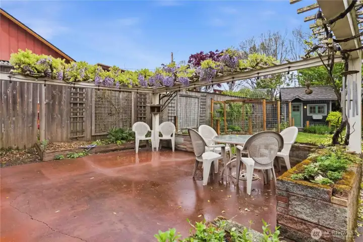 Patio- wired for hot tub