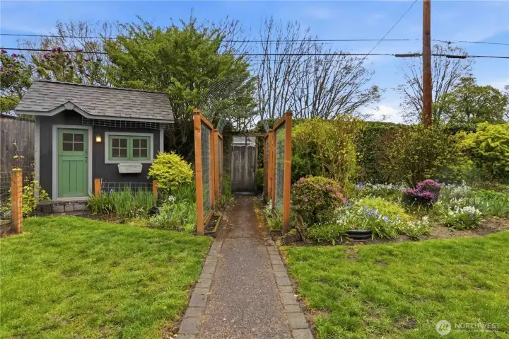 Back yard and shed