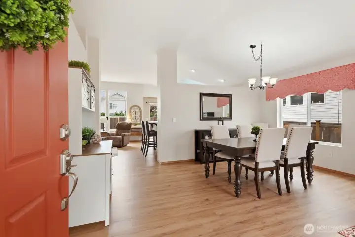 You'll be greeted by Vaulted Ceilings upon entry