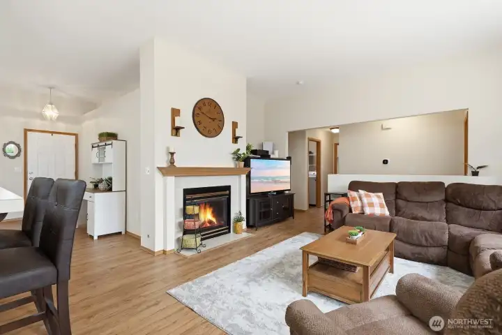 Enjoy cozy evenings near the convenient Gas Fireplace