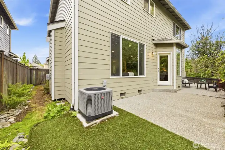 Back patio and Dream Turf