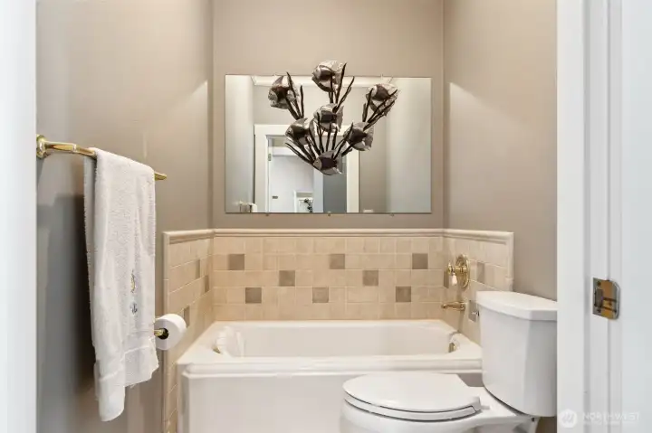 Primary bath and commode. Primary bath and commode.