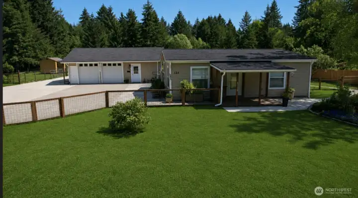 Lawn has been digitally enhanced