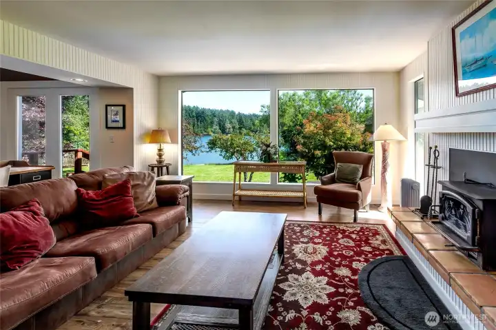 Great room with fireplace