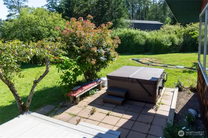 Hot tub off deck