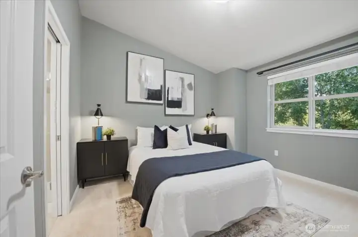 1st Primary suite with walk in closet and bath