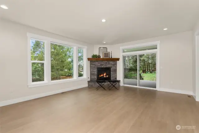 Walk through the front door and enter into this welcoming living room with gas fireplace.