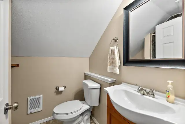 Renovated upstairs .75 bath. Beautiful tile work in shower.