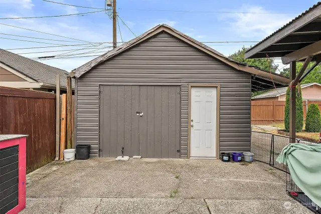 Detached garage or create your own use for the detached building.