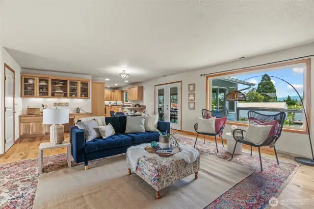 Natural light, open concept floor plan, water views!