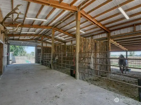 Interior Barn with Concrete Isleway