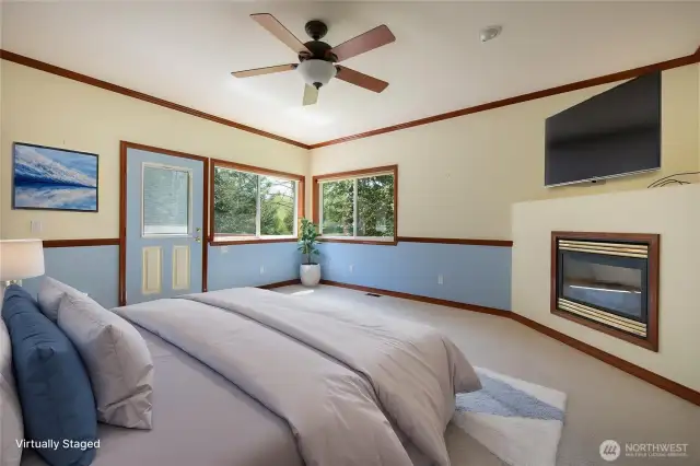 Primary bedroom with access to deck