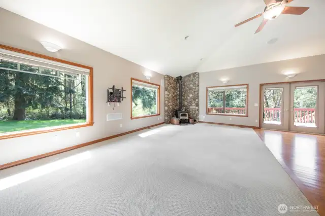Vaulted living spaces are filled with natural light!