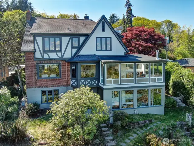 Perched on the hill above Seward Park, this is one of the first homes built in the area and is featured in the book Wild Isle In The City by Paul Talbert.