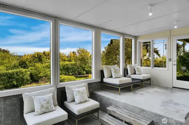 Lower lower-level sun room is a perfect place to start your spring veggies.