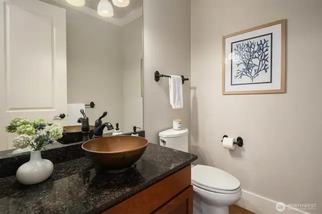 Half bath located on the main floor